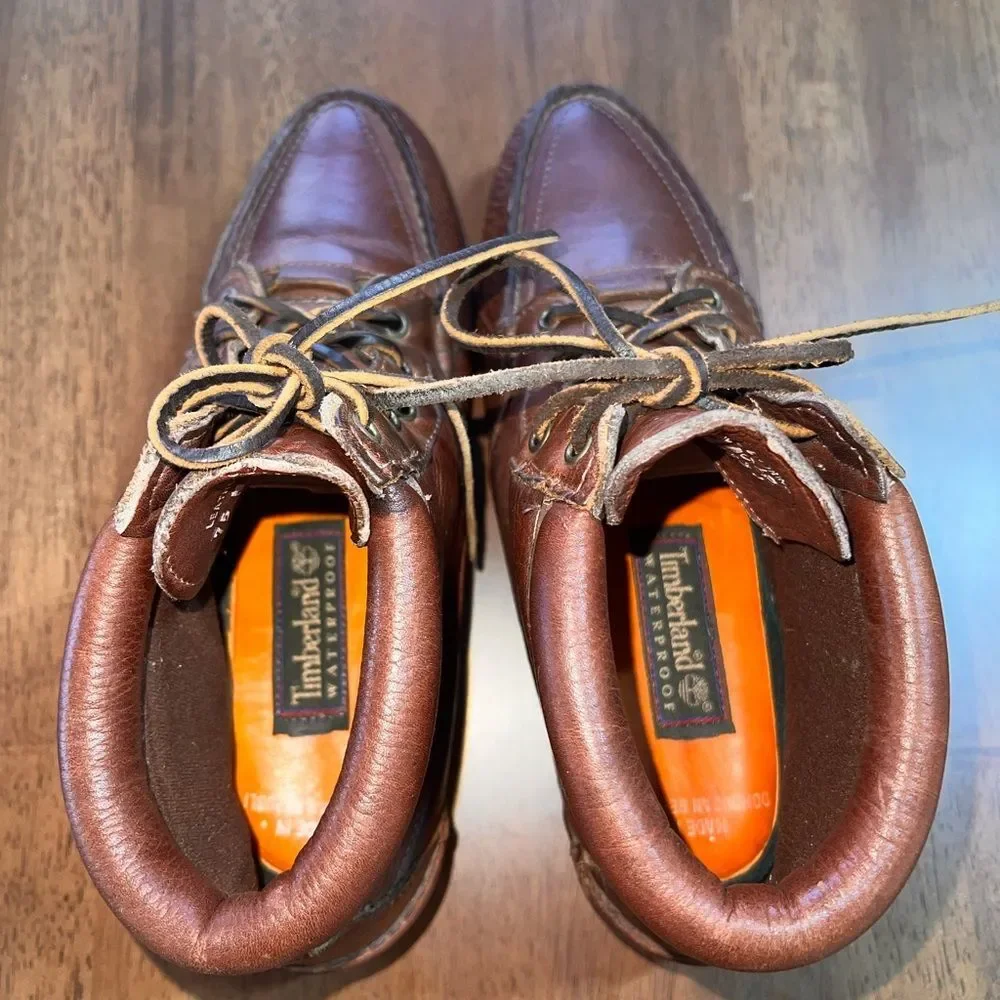 Timberland Waterproof Gore-Tex Leather Chukka Boots Brown Vintage 7-7.5M